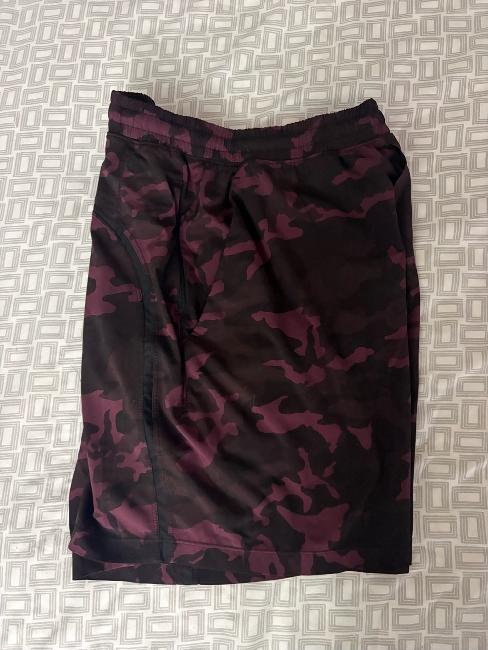 Lululemon Purple & Black Camo Athletic Shorts